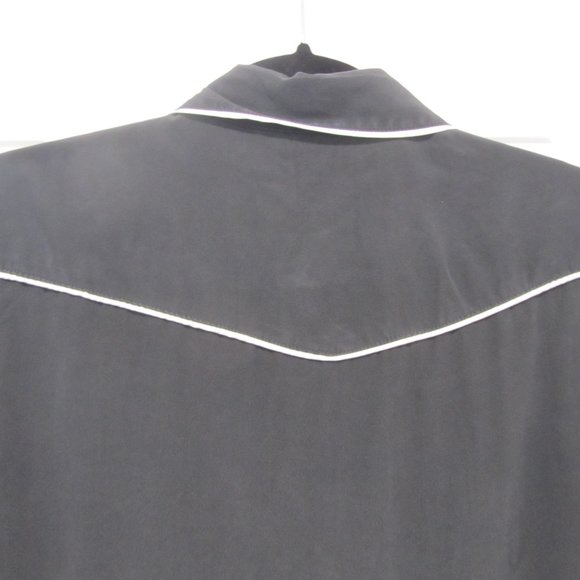 Levi's Women's Silk Shirt Alexandra Western Shirt in Charcoal Grey - Picture 8 of 9